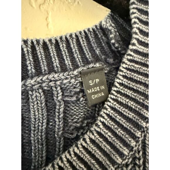 ATM Stone Washed Cable Knit Mini Sweater Dress - Picture 8 of 9